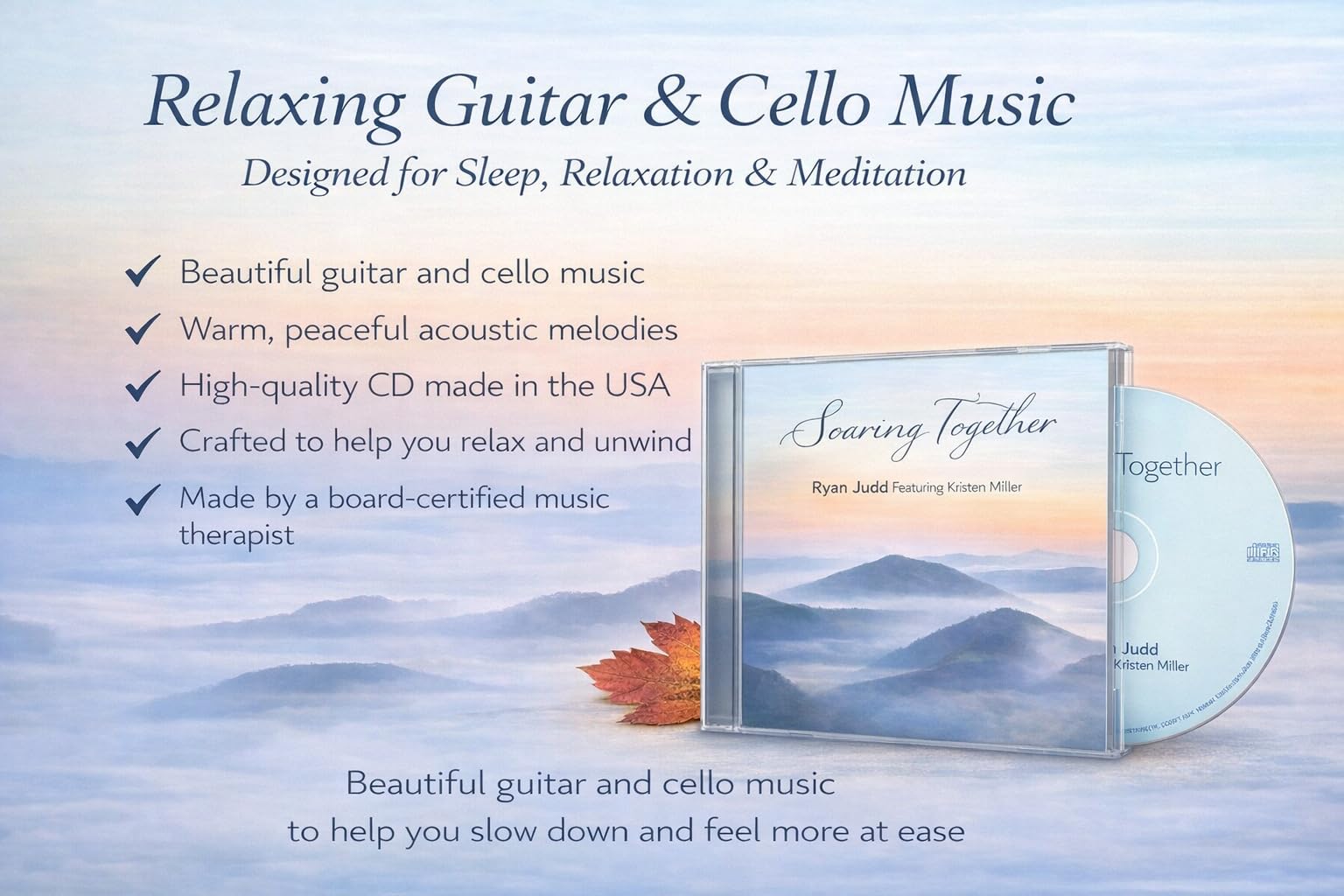 S’élever ensemble – Musique apaisante de guitare et de violoncelle pour relaxation, méditation et sommeil