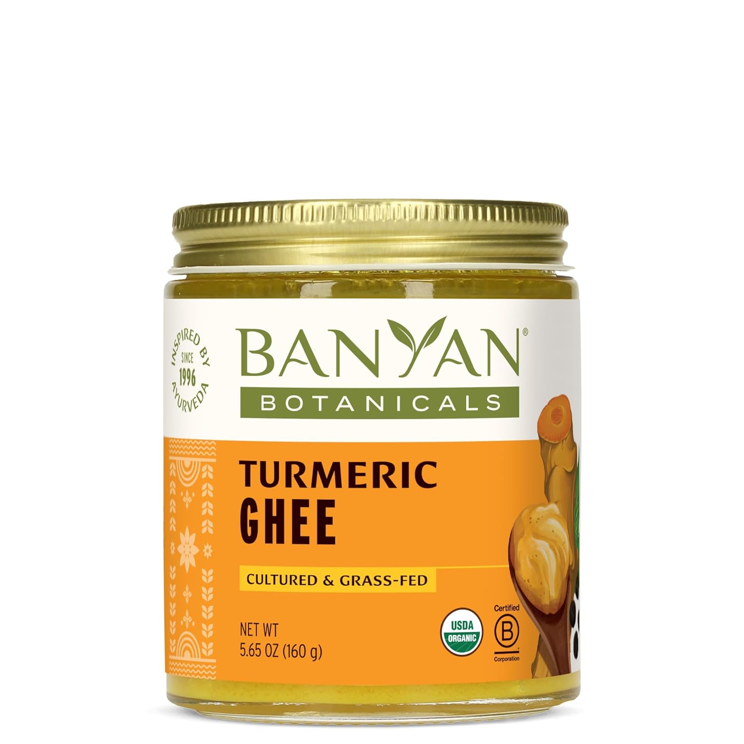Banyan Botanicals Turmeric Honey – with Turmeric ­­and Ginger – Delicious Superfood Herbal Honey for Adults & Kids – 8.25 oz – Raw & Unfiltered, Pollinator-Friendly, Sustainably Sourced