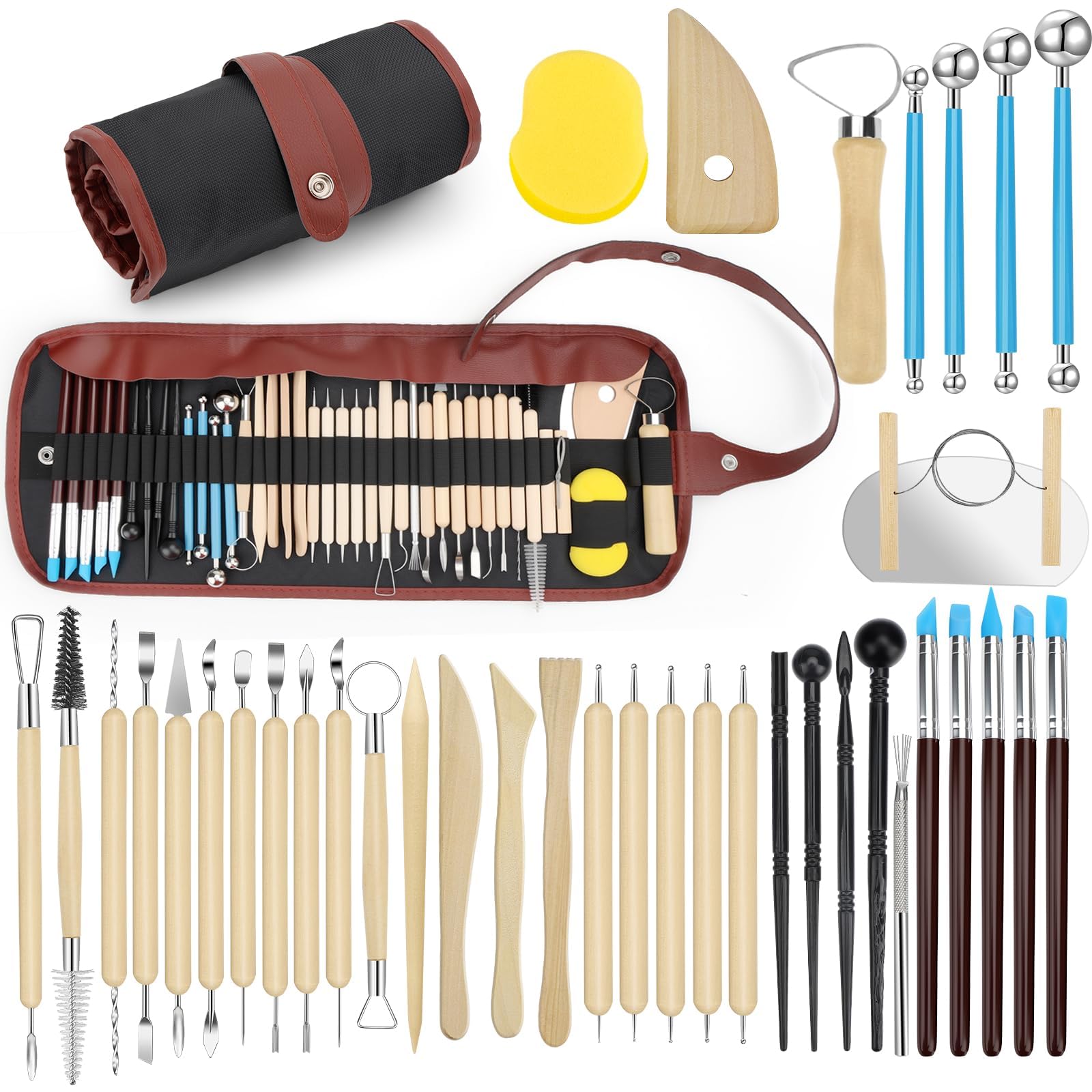 EEEKit 40PCS Polymer Clay Tools for DIY Beginner: Ceramic Clay Tools Kit