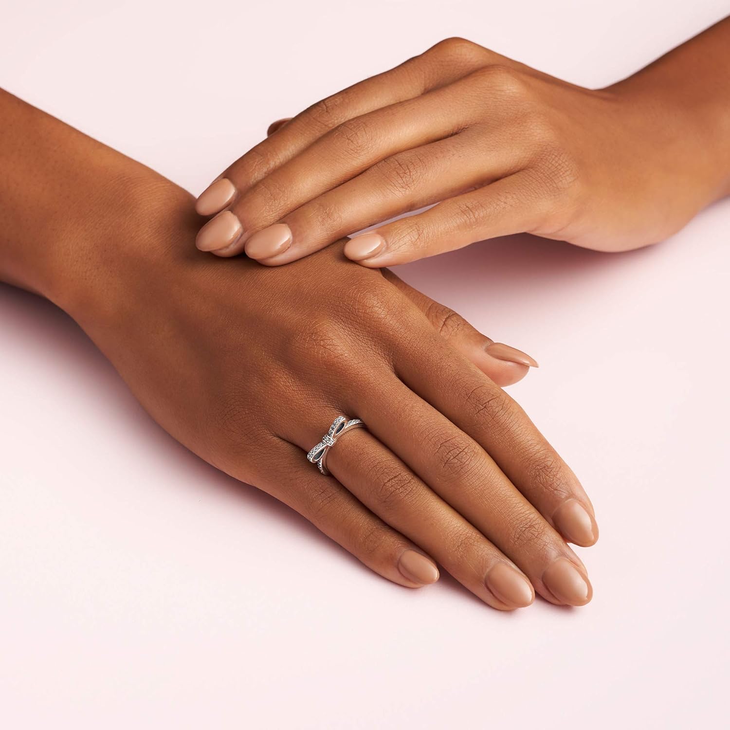 PANDORA Jewelry Classic Bow Cubic Zirconia Ring in Sterling Silver