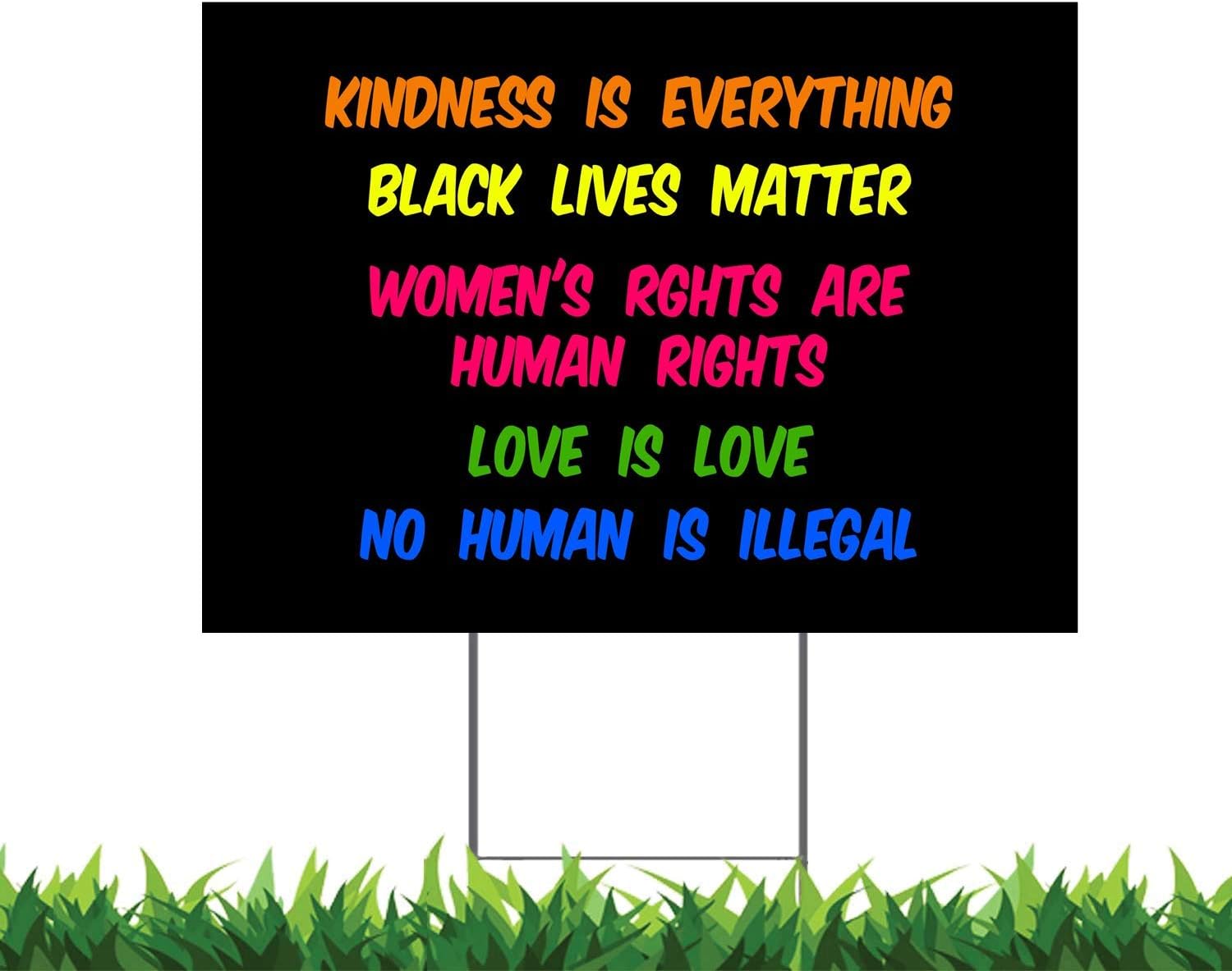 The Truth Inspirational Quotes Black Lives Matter Yard Sign, Printed 2-Sided - 36 x 24