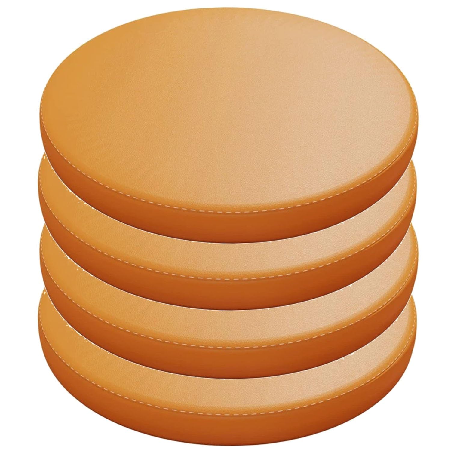 JORTUIO Round Chair Seat Pads, Set of 1/2 4 Round Waterproof Chair Cushions for Indoor Outdoor Furniture Dining,Garden, Bistro, Bar Stool,Patio, Office,Coffee Shop Cushion(Yellow,35cm(4pcs))