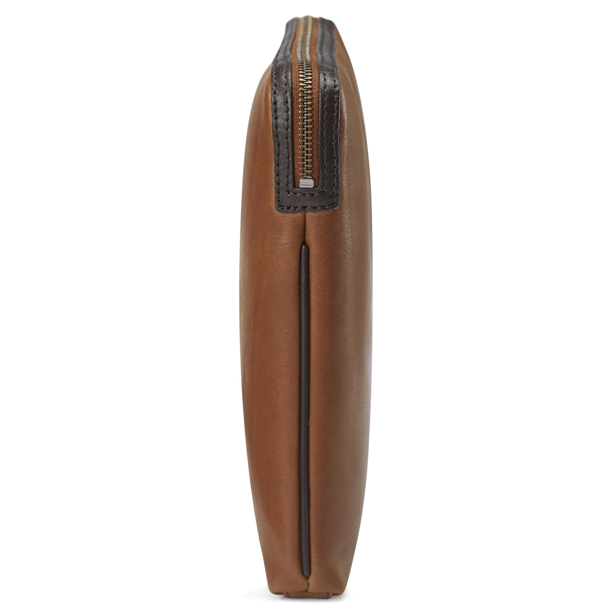 Lucleon by Trendhim - Custodia per computer portatile da uomo, in vera pelle bovina con finitura anilina, fodera in cotone imbottita, adatta per laptop da 13,3"