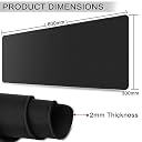 HOMESHOPPER Extra Large Mouse Pad Gaming Mouse Pad, Extended Large Desk mat, Mousepad for Laptop, Mouse Pads for PC Keyboard with Non-Slip Rubber Base Black with Black Border (70 X 30 cm) gallery image