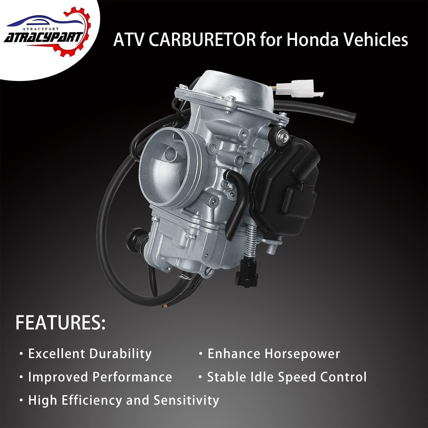 Carburetor for 1993-2000 Honda TRX300FW Fourtrax 300, 1986-1987 TRX350 Fourtrax, 1997-2004 Foreman 400 TRX400FW, 98-04 Foreman TRX450FE/FM/S/ES, 00-06 Rancher 350 TRX350 with Heater Plug