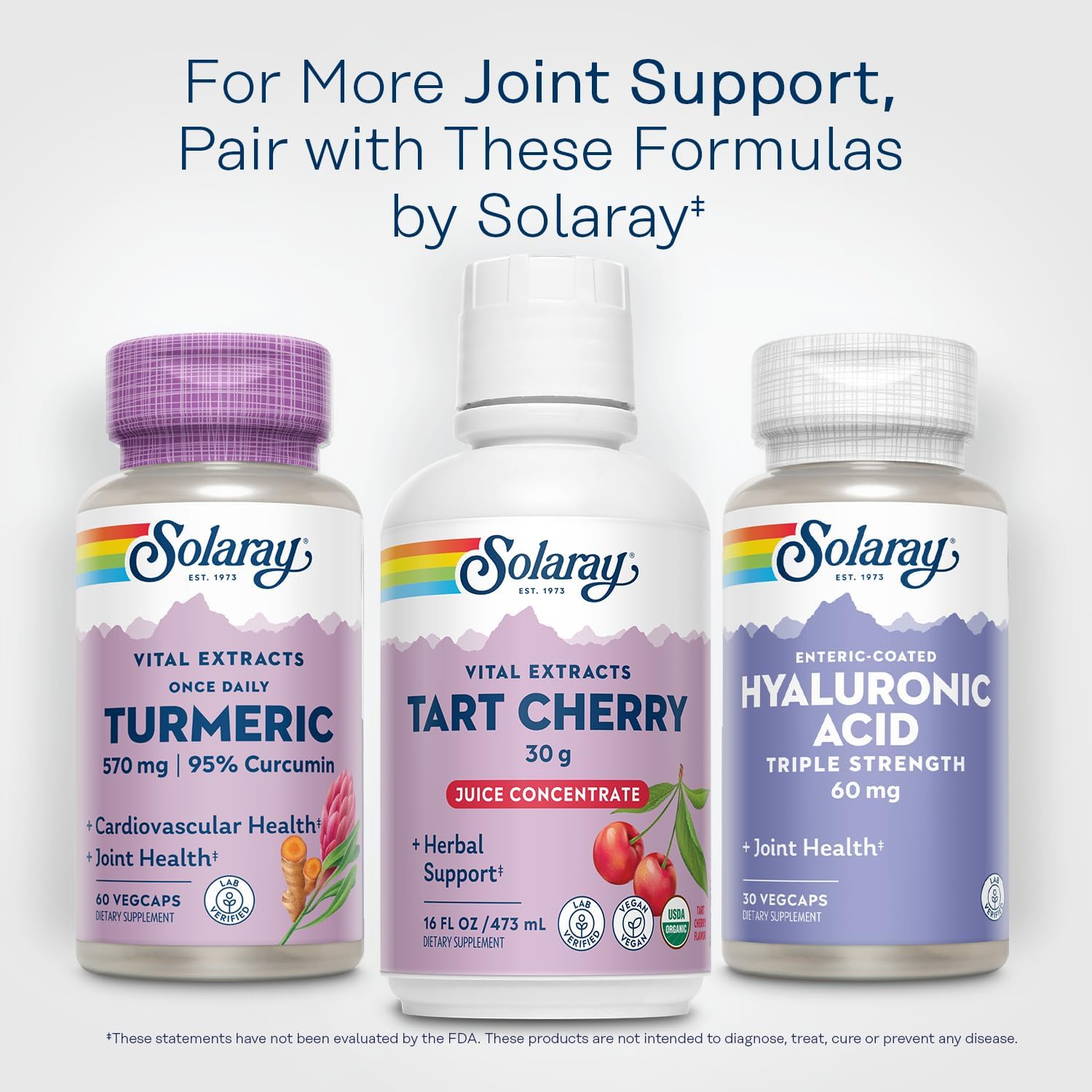 Solaray Organic Tart Cherry Juice Concentrate, 100% Juice Concentrate from Organic Tart Cherries, Healthy Uric Acid Levels, Joint Support - Vegan, Lab Verified, 60-Day Guarantee, 16 Servings, 16 fl oz