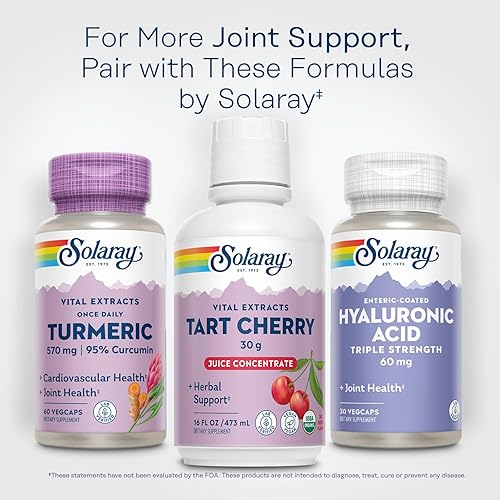 Miniatura 6 de Solaray Concentrado de jugo orgánico de cereza ácida 100% | Niveles saludables de ácido úrico y apoyo articular | 16 porciones | 16 onzas líquidas