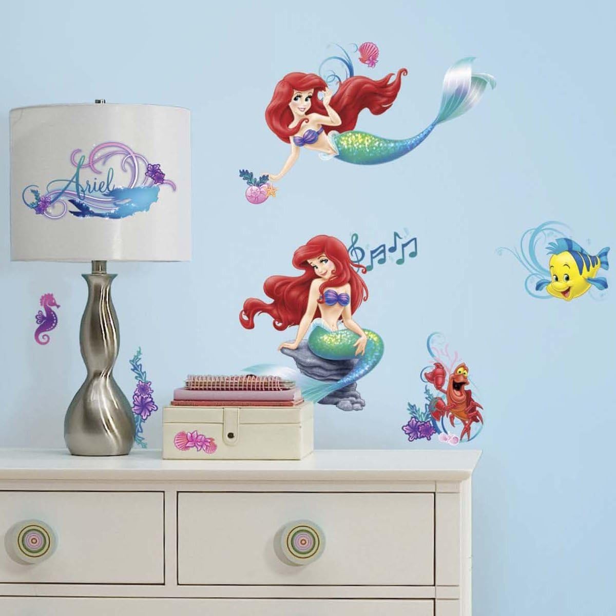 RoomMates Disney Disney The Little Mermaid Repositionable Wall Stickers, Multi-Colour