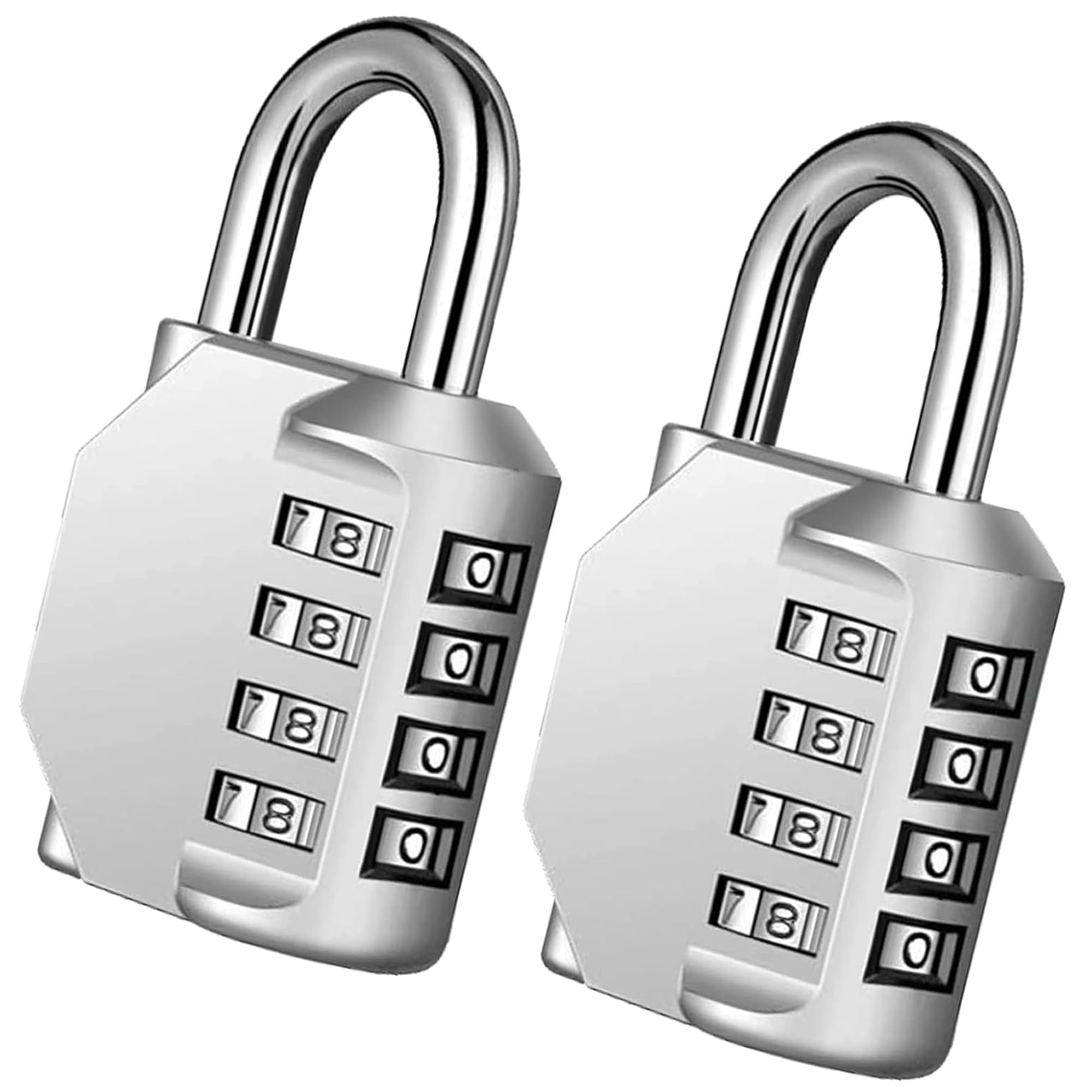 4 Digit Combination Lock - 2 Pack | Waterproof & Heavy Duty -9 4 Digit Combination Lock - 2 Pack | Waterproof & Heavy Duty -9