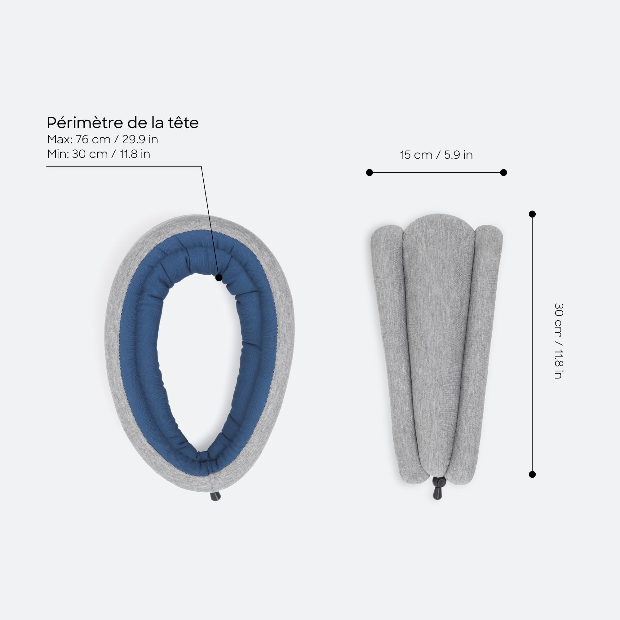 OSTRICH PILLOW Light - Oreiller de Voyage & Oreiller de Sieste - Confort Premium & Léger, Ajustable à Votre Tête, Petit & Polyvalent, Design Réversible, Entretien Facile