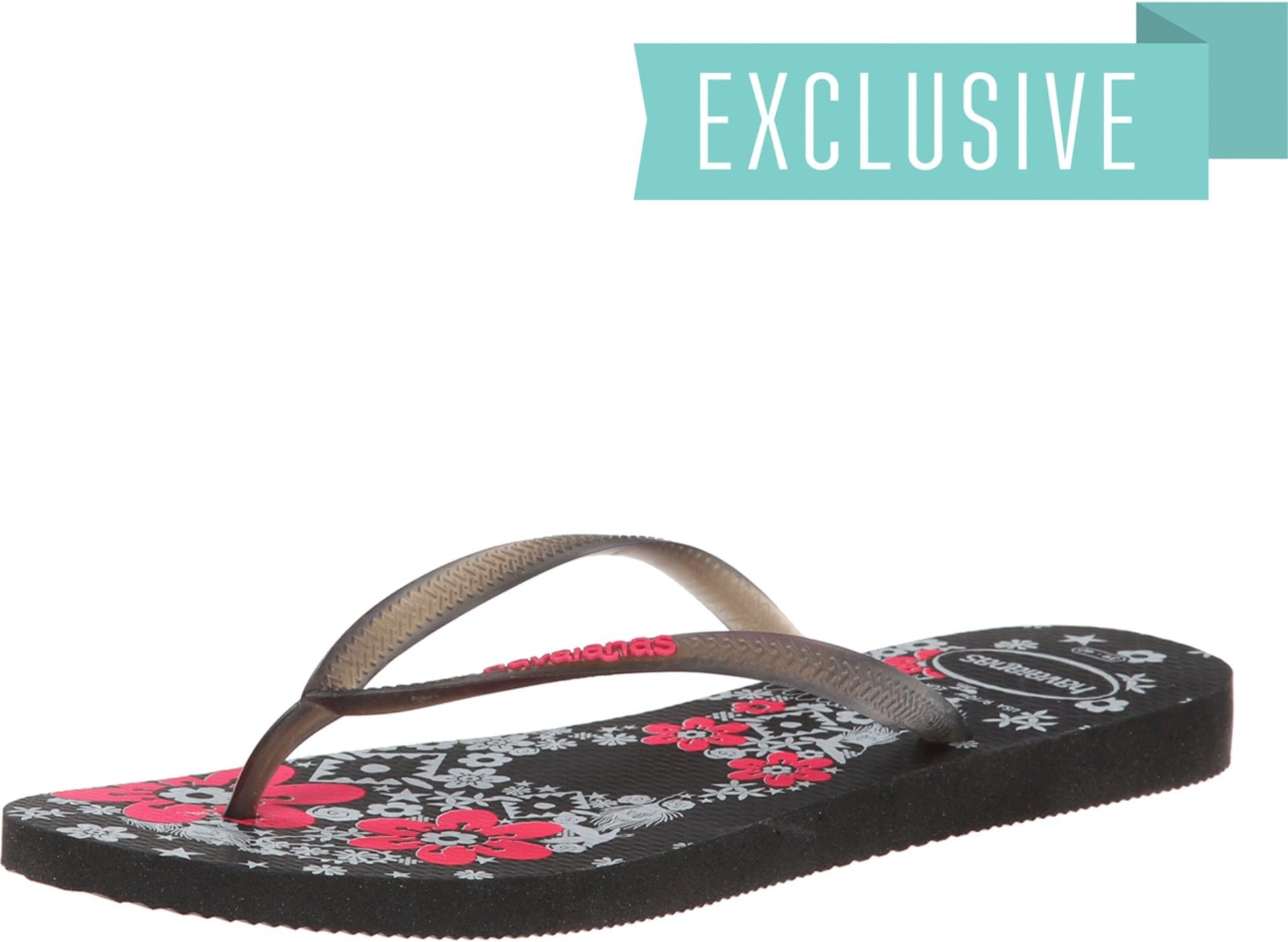 Havaianas Women's Zappos Exclusive Slim Cool Flip Flops Black Sandal 41/42 Brazil (US Men's 9/10, Women's 11/12) M