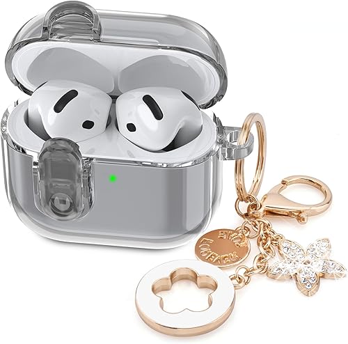 Miniatura 22 de Funda VISOOM 2025 transparente para Airpods iPods 4 con cierre de seguridad, funda para Airpod iPod 4 suave para Air Pods iPods de 4ª generación con