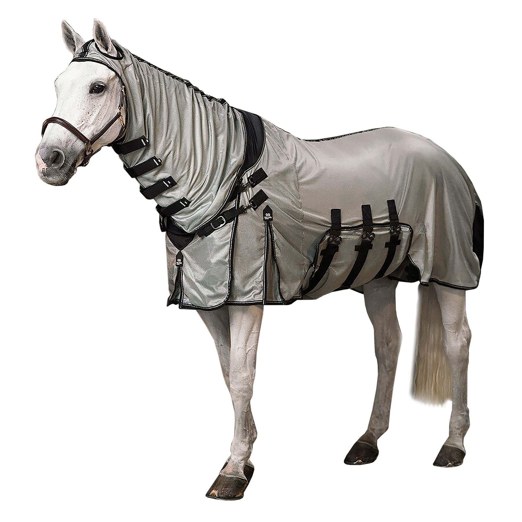 Couverture Fly Rug 165 SmartProtection grise respirante anti-insectes cheval
