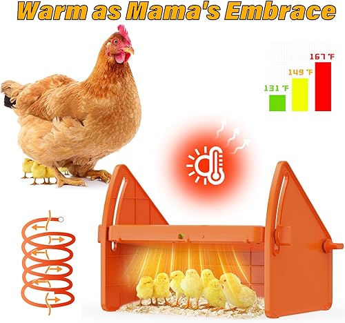 Miniatura 3 de Plato de incubadora de calefacción de temperatura ajustable de 3 niveles para patitos de pollitos, casa de cría para mantener las aves de corral