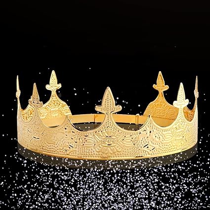 Kroon Haar Sieraden Koninklijke Koning Diadeem Mannen Metalen Grote Tiara's Voor Halloween Kostuum, Medium, Metaal, Geen edelsteen Kroon Haar Sieraden Koninklijke Koning Diadeem Mannen Metalen Grote Tiara's Voor Halloween Kostuum, Medium, Metaal, Geen edelsteen