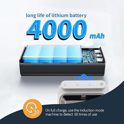 Miniatura 6 de Fuente de agua inalámbrica recargable para gatos de acero inoxidable 304, fuente para mascotas de 105 onzas  3 litros más grande, bomba silenciosa,