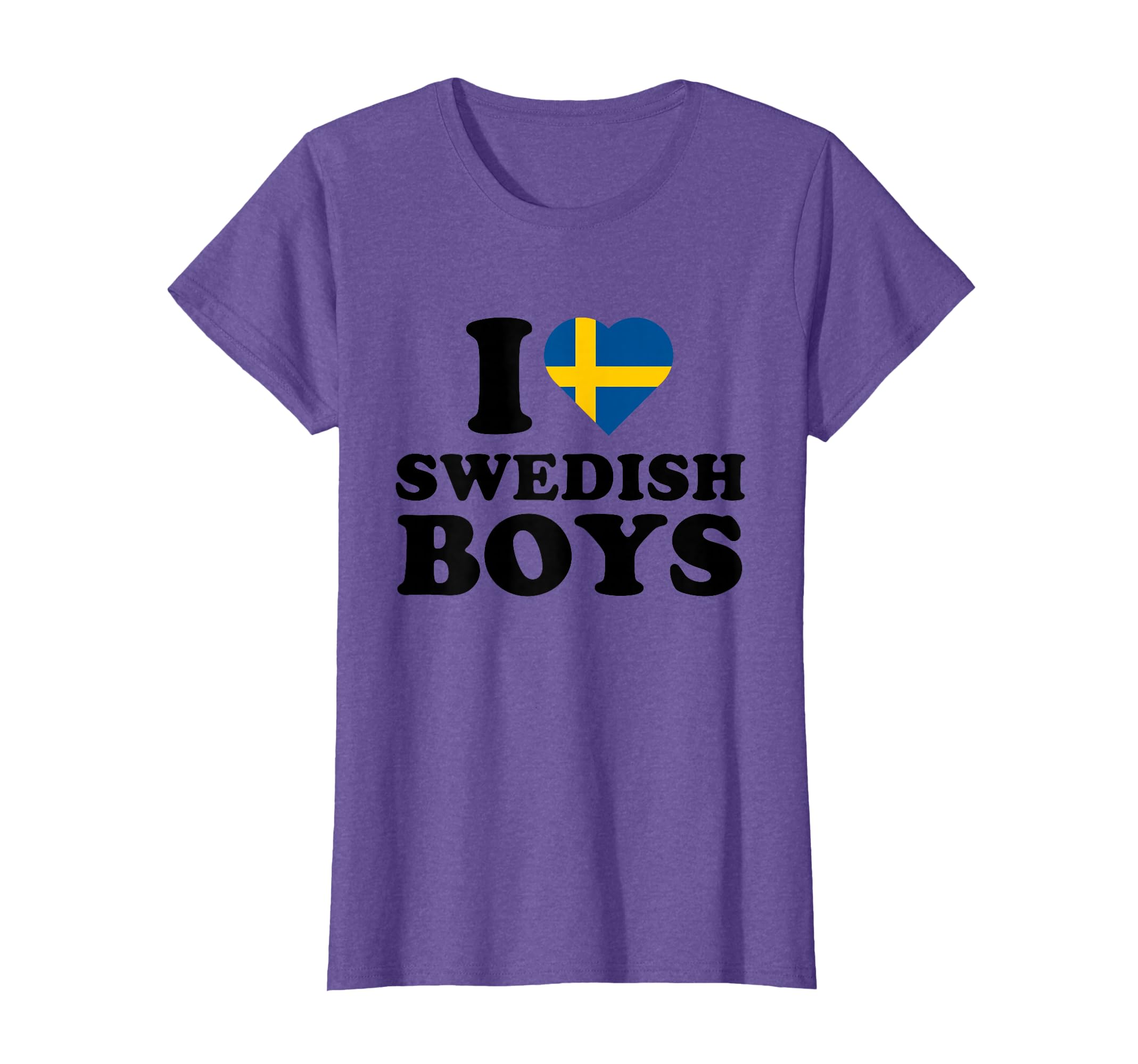 Vendax I Love (Heart) Swedish Boys T-Shirt Uomo Bianco