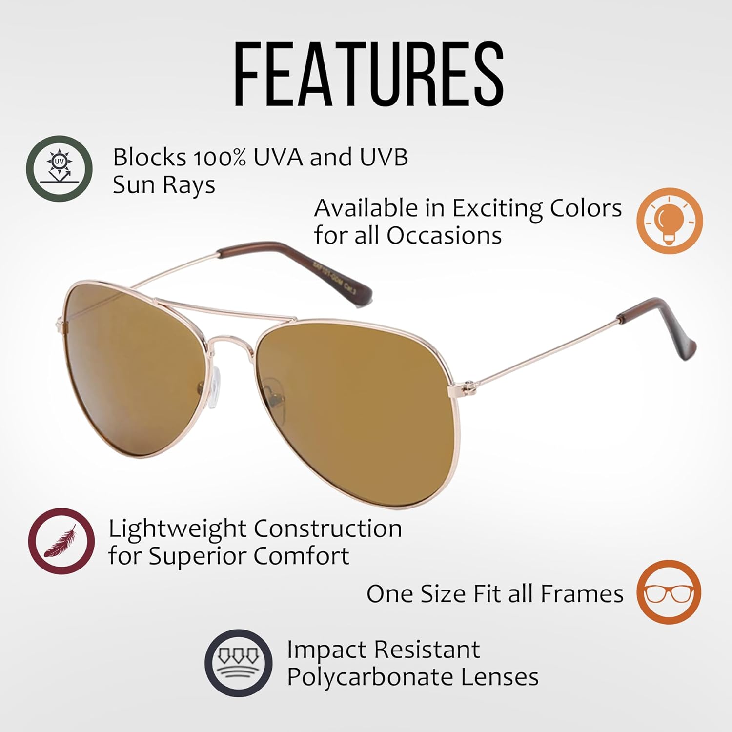 Aviator Sunglasses for Men & Women - 100% UV Protection Classic Pilot Aviator for Mens - Sunglasses Pack of 4 - Image 3