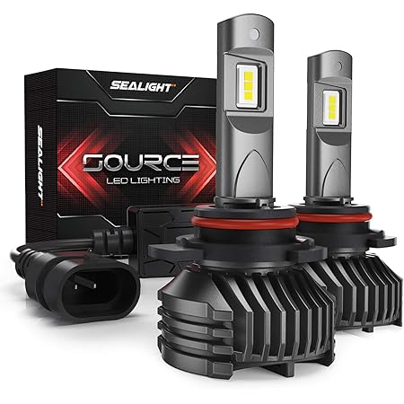 SEALIGHT 9005 LED Headlight Bulbs, HB3 LED Headlight Bulb, High Beam, 300% High Brightness, 6000K Cool White, S3 Series