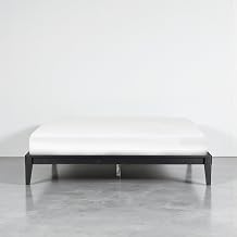 NTC Sapa Solid Wood Platform Bed Frame Minimalist, Japanese Joinery, No Box Spring Needed, Silent Slats, Easy Assembly - King - Burnt Black