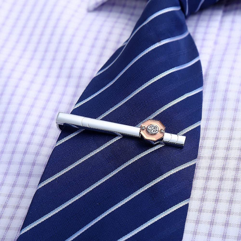 2 Clips De Corbata De Acero Inoxidable - Diseño único De Cubiertos, Para Bodas Y Eventos