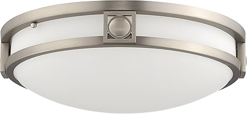 Miniatura 7 de Livex Lighting 4488-91 Matrix 3 Light Brushed Nickel Flush Mount Satin White Glass