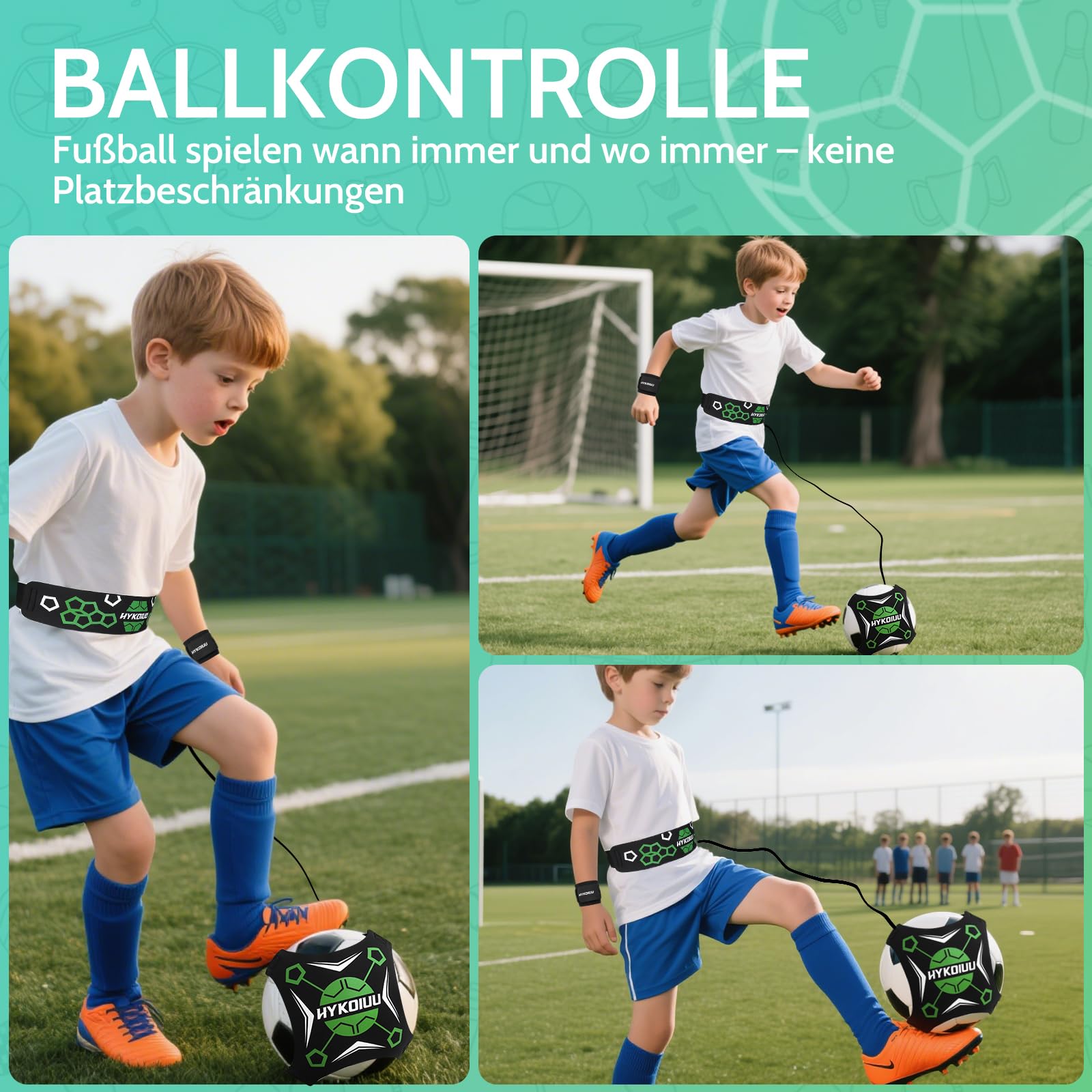 Fussball Matte Mit Fussballtrainer 90x60cm Rutschfest Silent Fussballmatte Training Kinder – Trainingsmatte Für Ballkontrolle & Schritt-übungen Stoßdämpfende Fußball Trainingsmatte Trainingszubehör