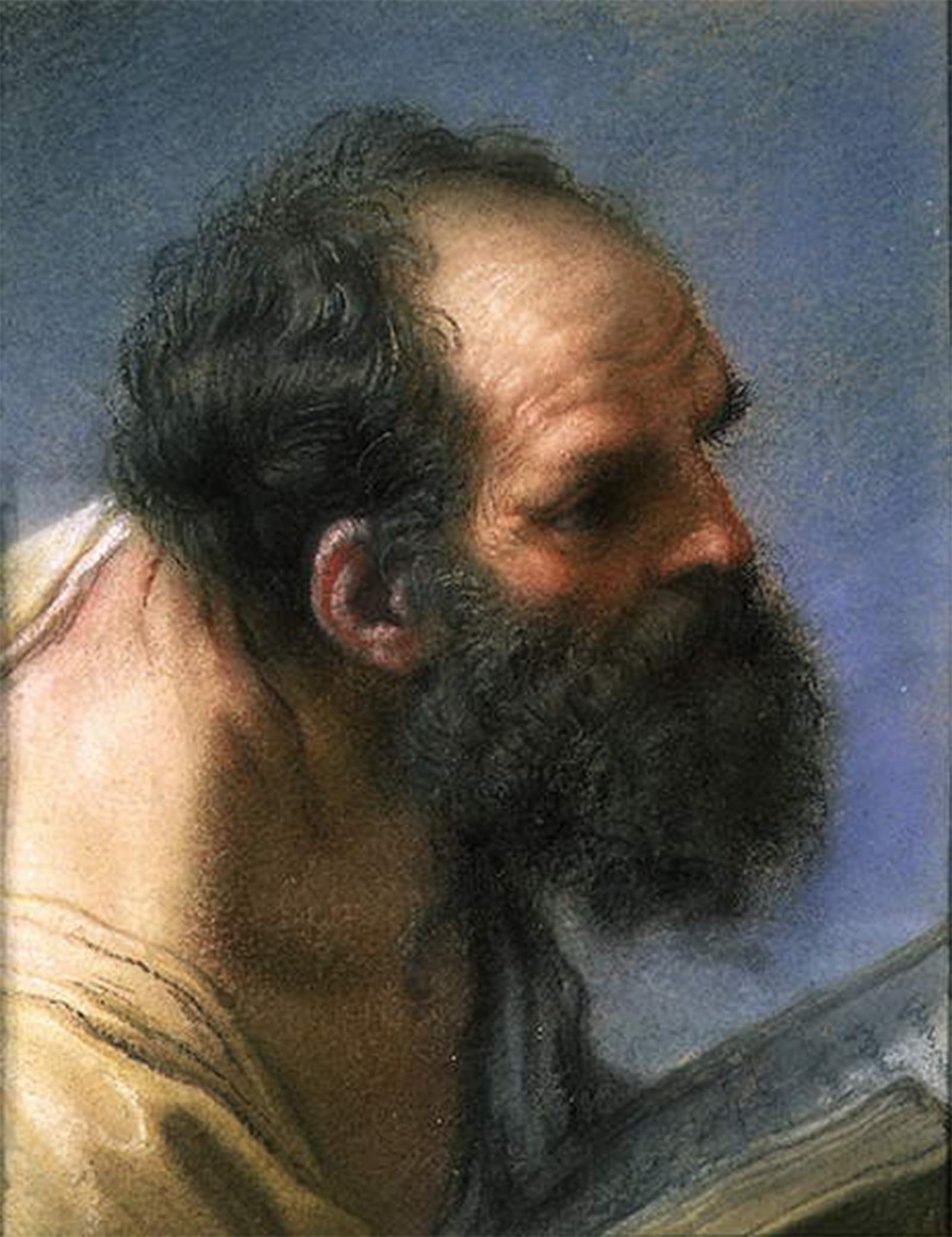 POSTERIIk Famous Modern Artwork Art Mural the Head of an Apostle by Benedetto Luti Oil Paintings Pictures for Home Decor 60x90cm