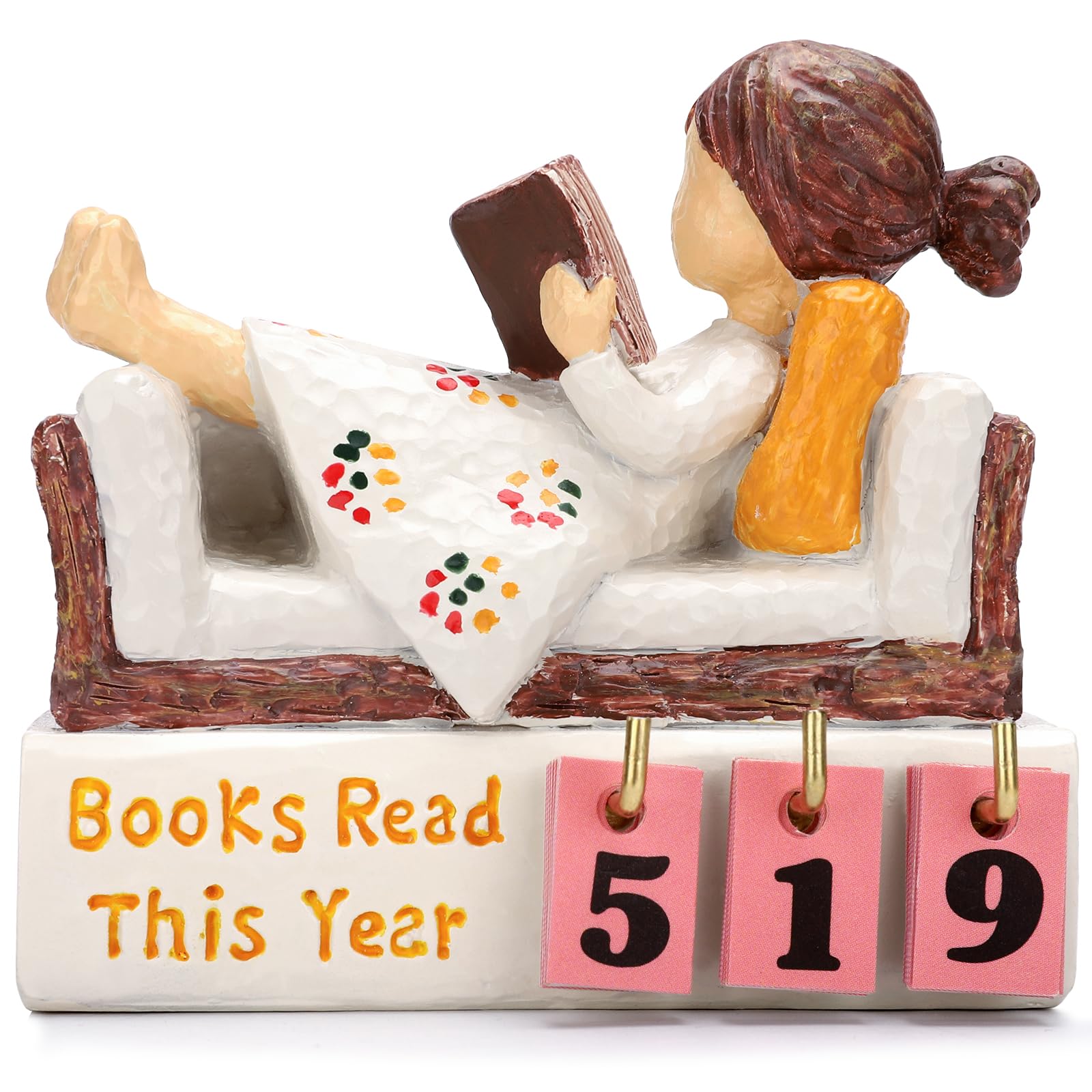 Books Read This Year Counter Book Lover Gifts for Women Readers Librarian Reader Teacher Book Tracker for Home Library Decor Bookish Gifts Reading Accessories for Bookworm Bookclub Bookshelf Decor