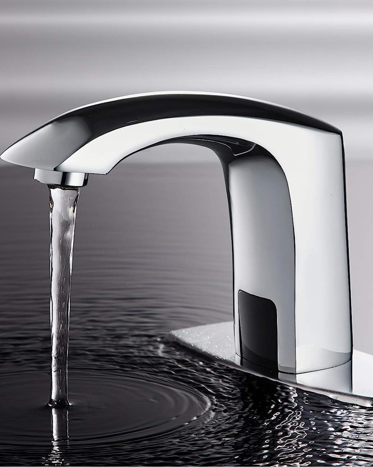 Robinet Sans Contact en Laiton Avec Capteur Automatique Pour Lavabo de Salle de Bain Froide et Chaude, Robinet de Capteur,Robinet à Eau Automatique Circulant CC Uniquement