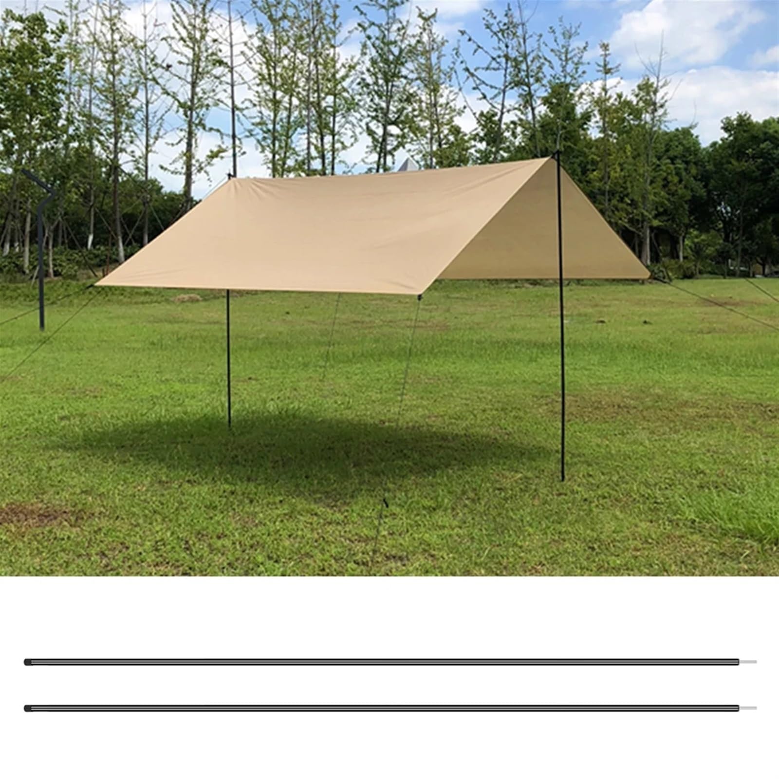 Vordachstangen-Set 2 Teile/Satz Aluminiumlegierung Stange Zeltstange Ersatz Zubehör Verstellbare Stangen Sonnensegel Baldachin Zubehör Zelt Stützstangen ZeltgestäNge