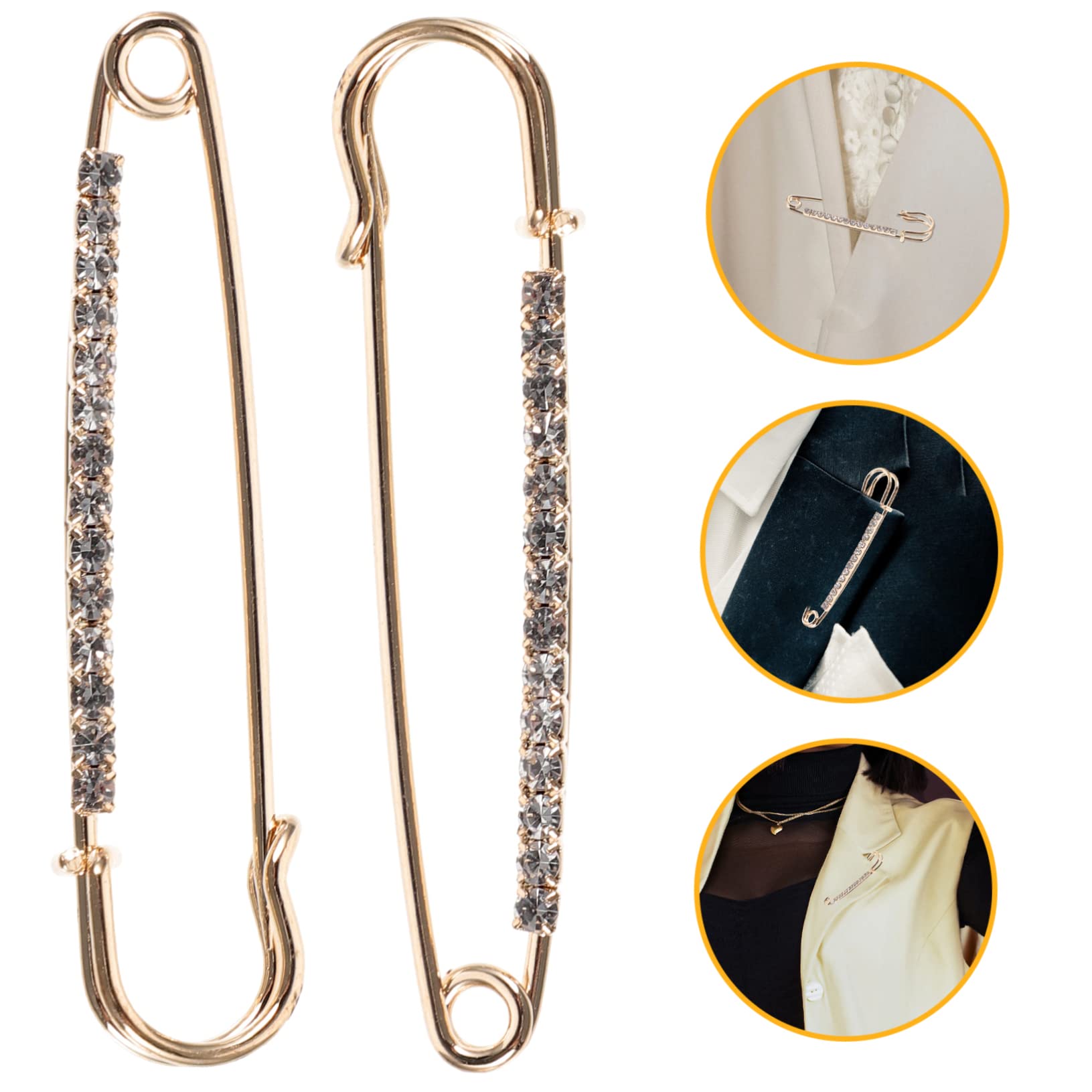 SEWACC 60stücke Sicherheitsnadeln Mit Strass Multifunktionale Anstecknadel Für Kleidung Handwerk Und Dekoration Fixieren Und Verzieren Von Outfits