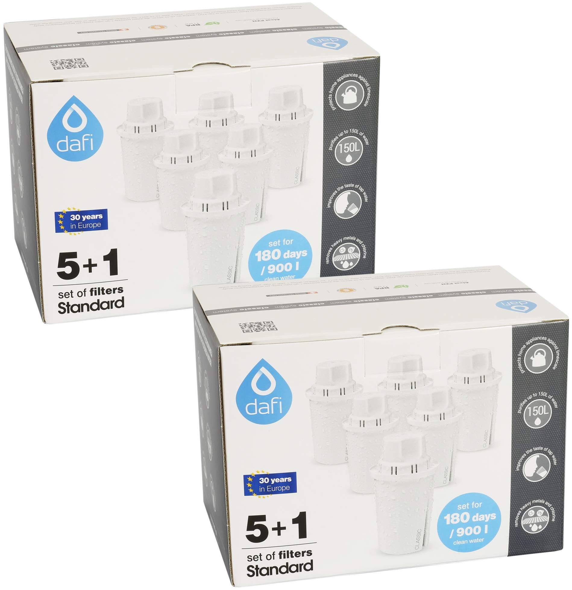 Pack 12 Dafi Classic Filterkartuschen (kompatibel mit Brita Classic® und Dafi Classic®)