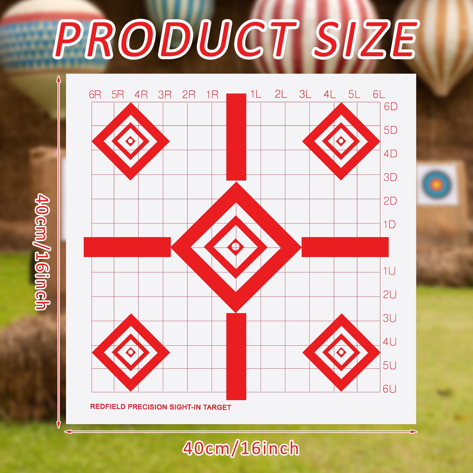 Colarr 200 Sheets Range Targets Shooting Sight in Targets Paper, 16 x 16 Inch, for Shooting Enthusiasts Indoors and Outdoors
