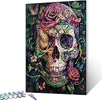 Vista 8 de Tucocoo Bumbers - Pintura de amapola roja para adultos, pintura abstracta de amapola por números, pintura acrílica, lienzo, graffiti, flores rojas