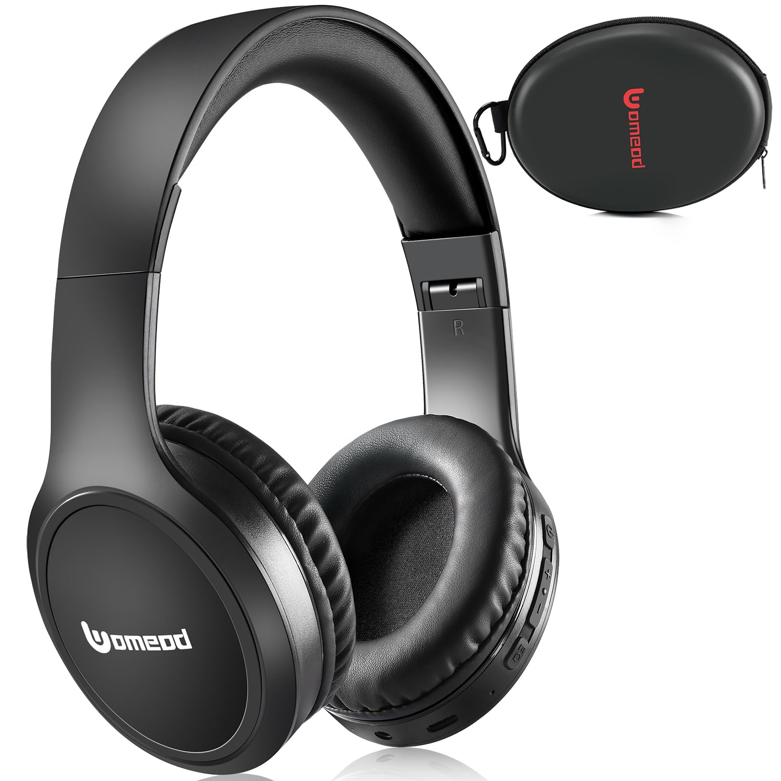 UomeodBluetooth Headphones Over Ear (Black-Black)