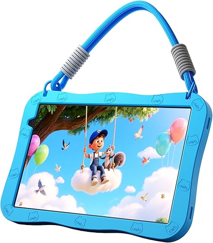 Tablet Android 10 pulgadas, Android 15,32GB de almacenamiento, cinco núcleos, pantalla HD IPS, cámara dual, WiFi, Bluetooth, control parental, Azul