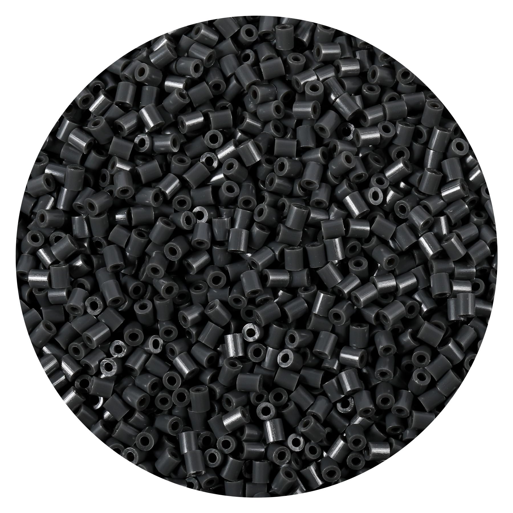 10000Pcs Loose Mini Fuse Beads 2.6mm Bulk Refill Kit Stress Relief Pixel Art 3D Craft Melting Beads for DIY Decor Crafts Creative Handmade Projects (H06 Grey 4)