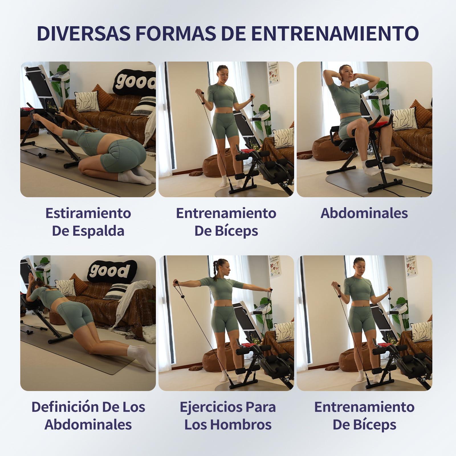 Entrenador Abdominal Multifuncional Plegable con Pantalla LCD, Cojín Acolchado Extra Grueso, Empuñaduras Antideslizantes de Espuma, para Ejercicios de Abdominales y Bíceps en Casa