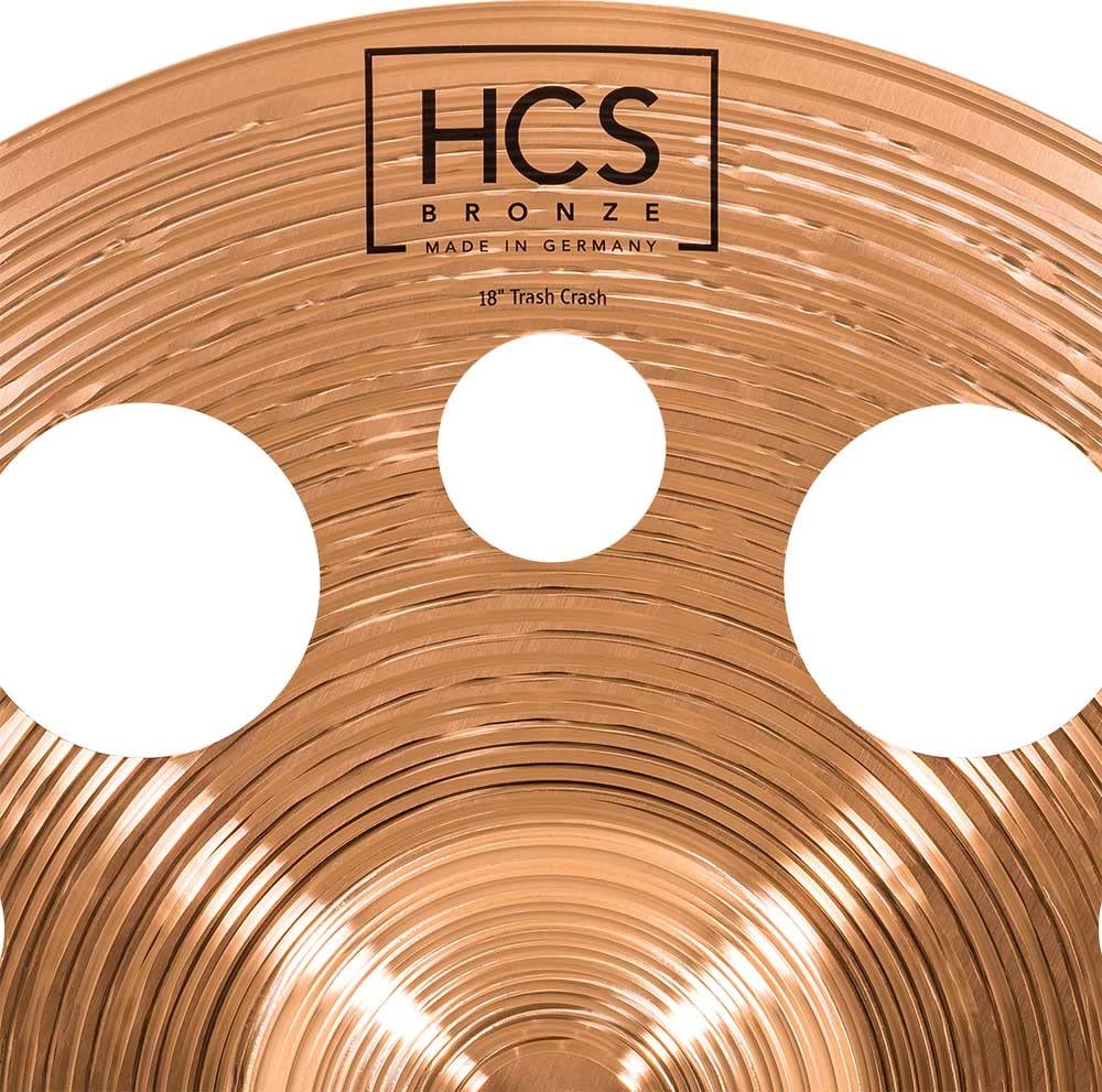 Meinl Cymbals HCS Bronze Piatto Trash Crash 18 pollici (45,72cm) per Batteria – Bronzo B8, Finitura Tradizionale, Prodotto in Germania (HCSB18TRC)