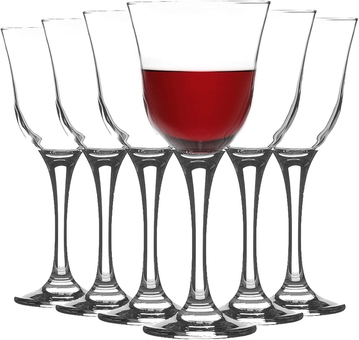 Argon Tableware 6x 295ml Red Wine Glasses Set Vintage Stemware