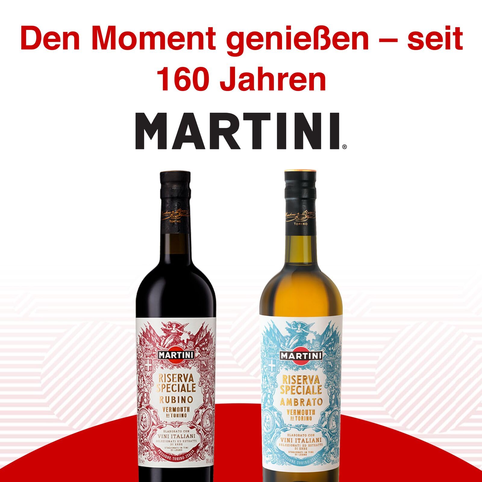MARTINI Riserva Speciale Ambrato Wermut Aperitif, 18% vol., 75cl / 750ml, heller Wermut angereichert mit einzigartigen Botanicals