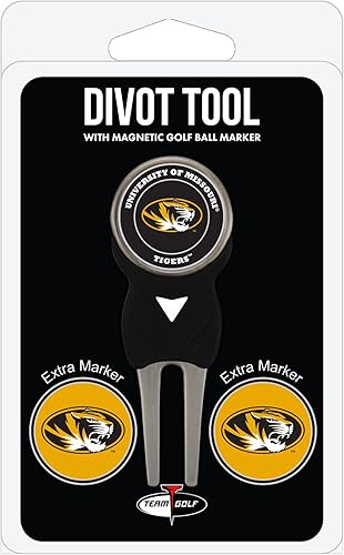 Vista 29 de Team Golf NCAA - Herramienta Divot con 3 marcadores de pelota de golf, los marcadores son esmaltes magnéticos extraíbles de doble cara