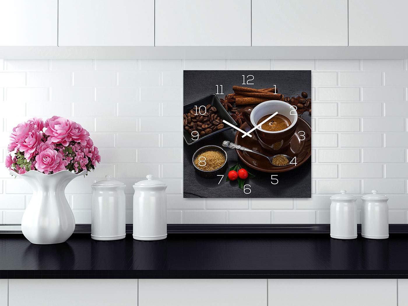 levandeo Glasbild 30x30cm Wandbild Glas Herz Küche Kaffeebohnen Coffee Deko levandeo Glasbild 30x30cm Wandbild Glas Herz Küche Kaffeebohnen Coffee Deko