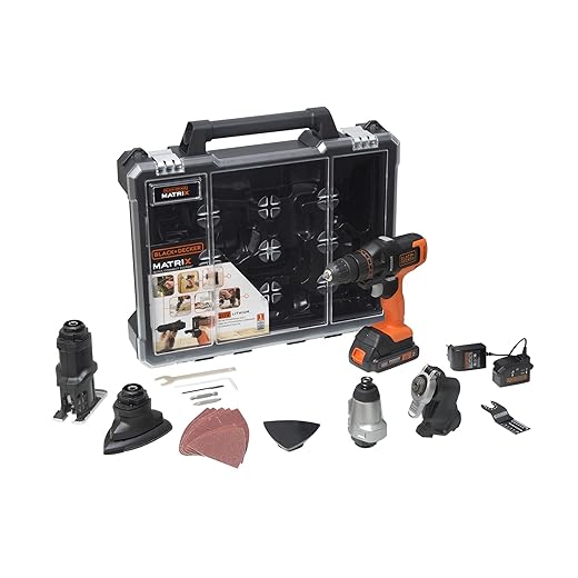BLACK+DECKER Furadeira, Sem Fio, Max Matrix, 6 Cabeçotes Intercabiáveis, Modelo MTX20K6A, 220v