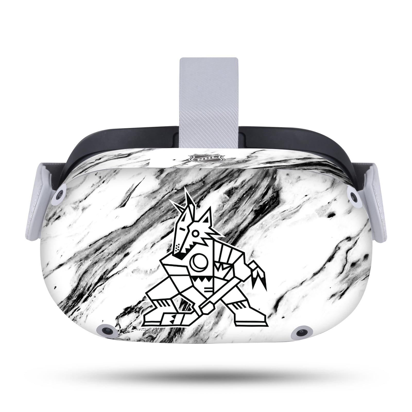 Head Case Designs Officially Licensed NHL Marble Arizona Coyotes Vinyl Sticker Skin Decal Cover Compatible with Meta Quest 2