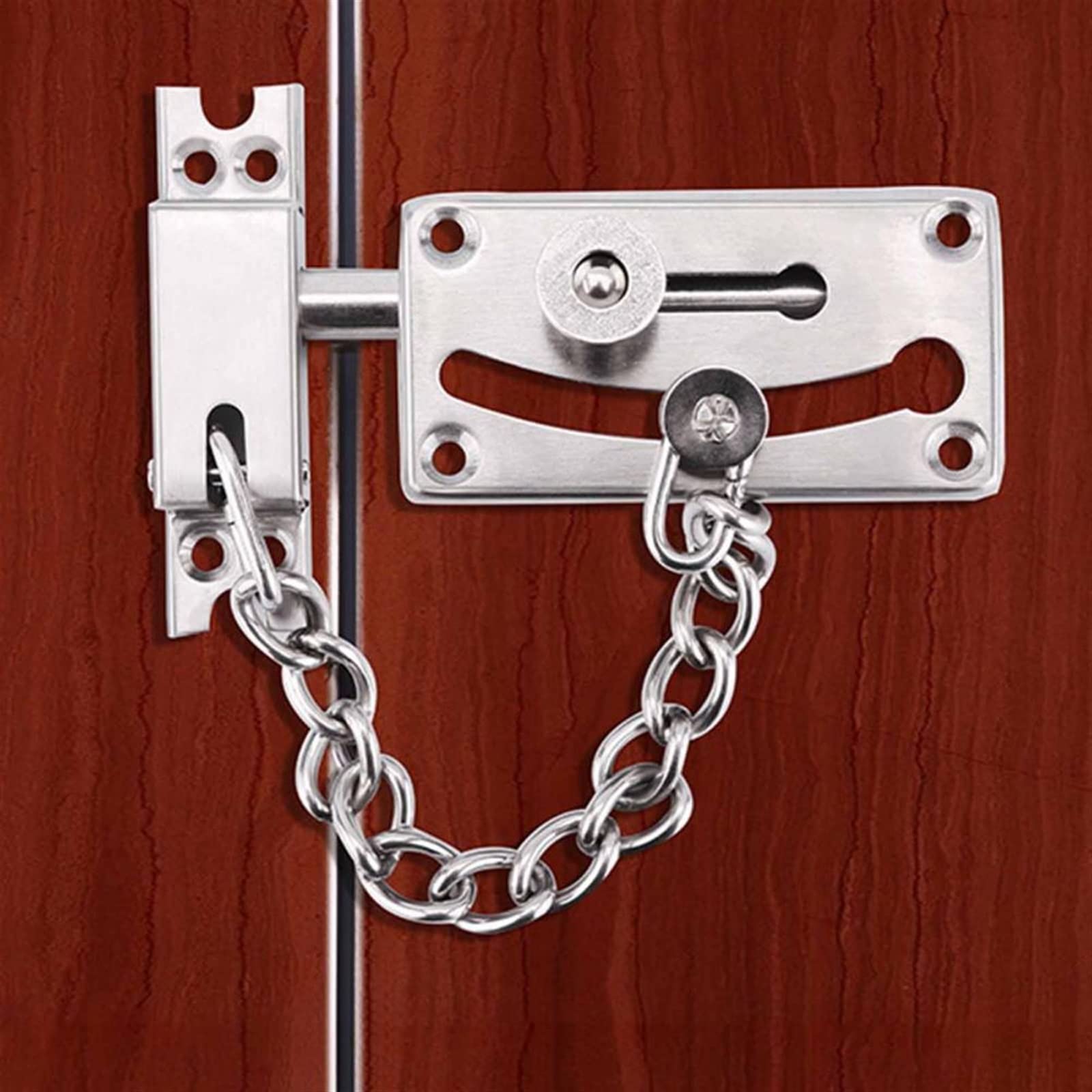 Cadenas para puertas. Cerradura de cadena antirrobo for puerta Cadenas de seguridad engrosadas antioxidantes for puerta de acero inoxidable