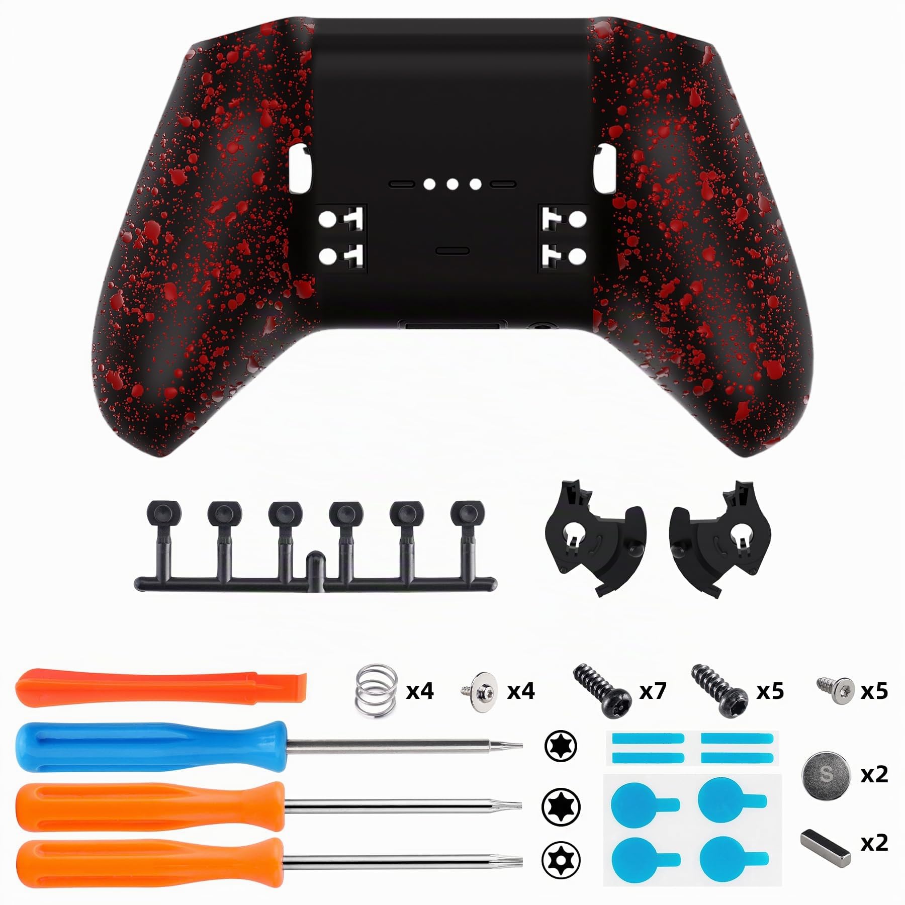 eXtremeRate Coque Manette pour Xbox Elite Series 2, Coque Arrière de Remplacement pour Xbox Elite Series 2 Core Modèle 1797, Pas Controller, Noir Texturé