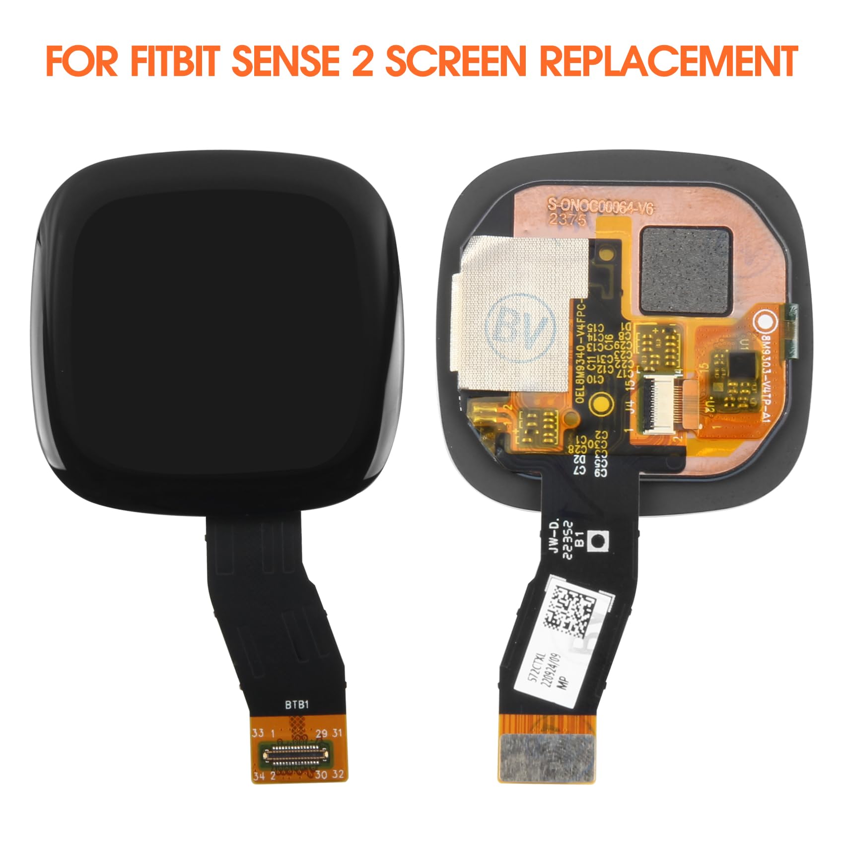 交渉可］FITBIT SENSE2 バッテリー、フロントパネル 新品交換済み品
