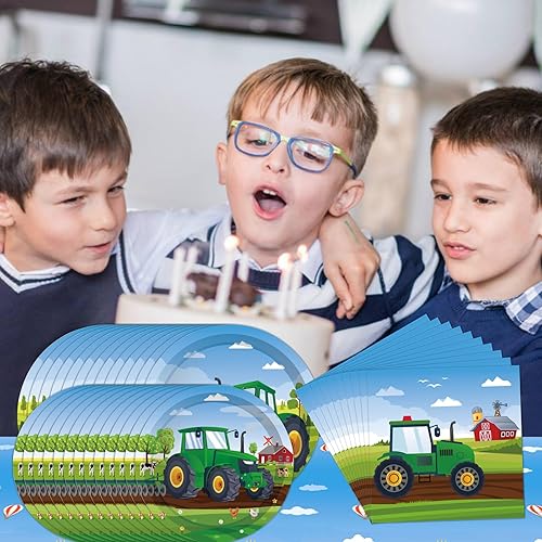Miniatura 3 de Suministros de fiesta de tractor de granja, platos de tractor, mantel y servilletas, vajilla de fiesta de cumpleaños, decoración de estilo rústico